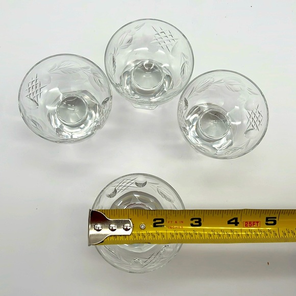 Nachtmann Andernach, Coupe Cordial Glass Etch Flower/Roses, Octagonal (Set of 4) - Picture 10 of 10